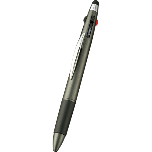 タッチペン付3色＋1色スリムペン ブラック