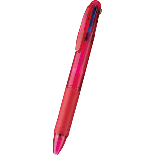 3色プラスワンボールペン ピンク